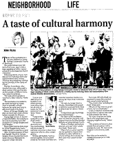 Taste of Reconciliation Newspaper Article - Christian Reconciliation